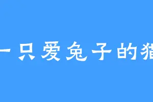 一只爱兔子的猫