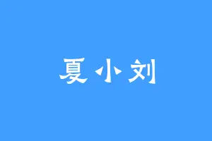 夏小刘