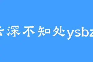云深不知处ysbzc