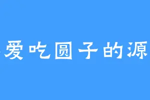 不爱吃圆子的源子