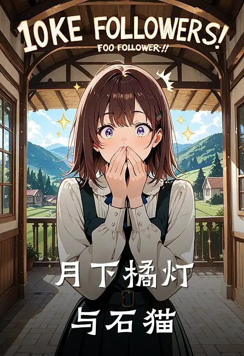 月下橘灯与石猫