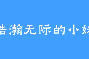 浩瀚无际的小妹