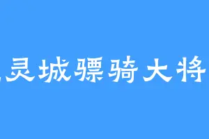 虚灵城骠骑大将军