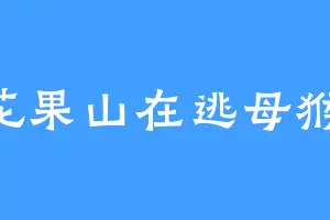 花果山在逃母猴i