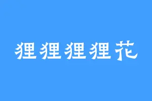 狸狸狸狸花