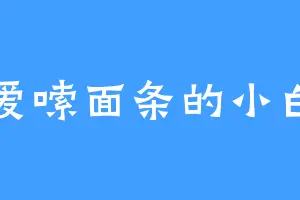 爱嗦面条的小白