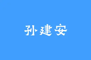 孙建安