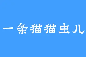 一条猫猫虫儿