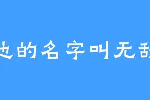 他的名字叫无敌