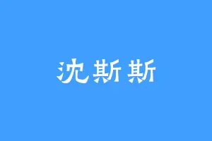 沈斯斯