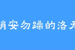 稍安勿躁的洛无
