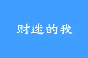 财迷的我