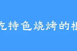 爱吃特色烧烤的根根