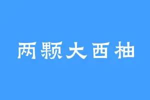 两颗大西柚