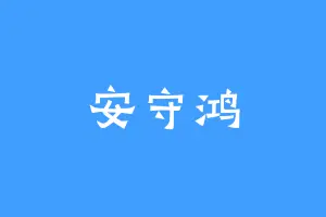 安守鸿