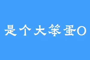 是个大笨蛋O