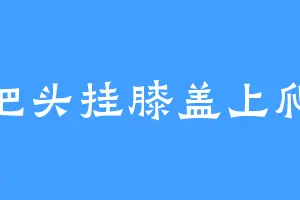 把头挂膝盖上爬