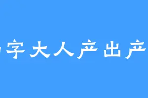 码字大人产出产出