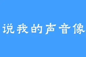 他们说我的声音像夹子
