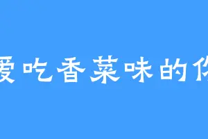 爱吃香菜味的你