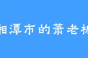 湘潭市的萧老板