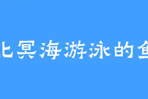 北冥海游泳的鱼